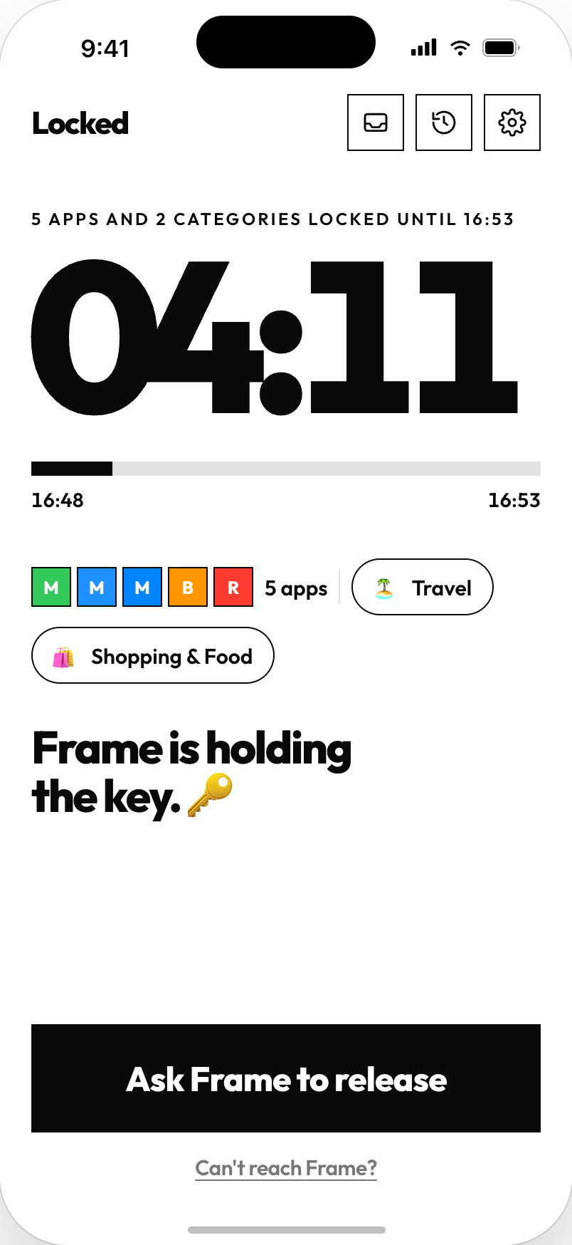 Locked countdown